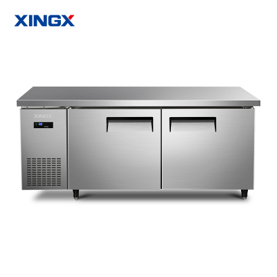 星星KTC-1580GT铜管厨房工作台冰柜冷藏工作台水吧台商用平冷卧式冰箱厨房保鲜柜不锈钢冷冻柜奶茶操作台