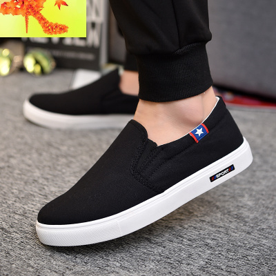 00新款老北京布鞋男士秋冬季透气手工懒人平底帆布千层底加绒爸爸鞋