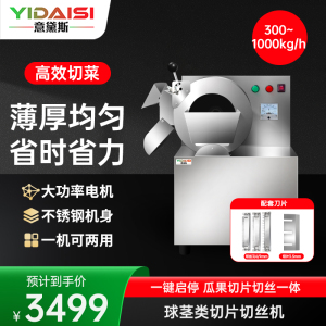 意黛斯(YIDAISI)商用切菜机大型食堂饭店用叶菜切断切丝机 双头可切果蔬类800KG/h切片机切丝机YDS-SH60
