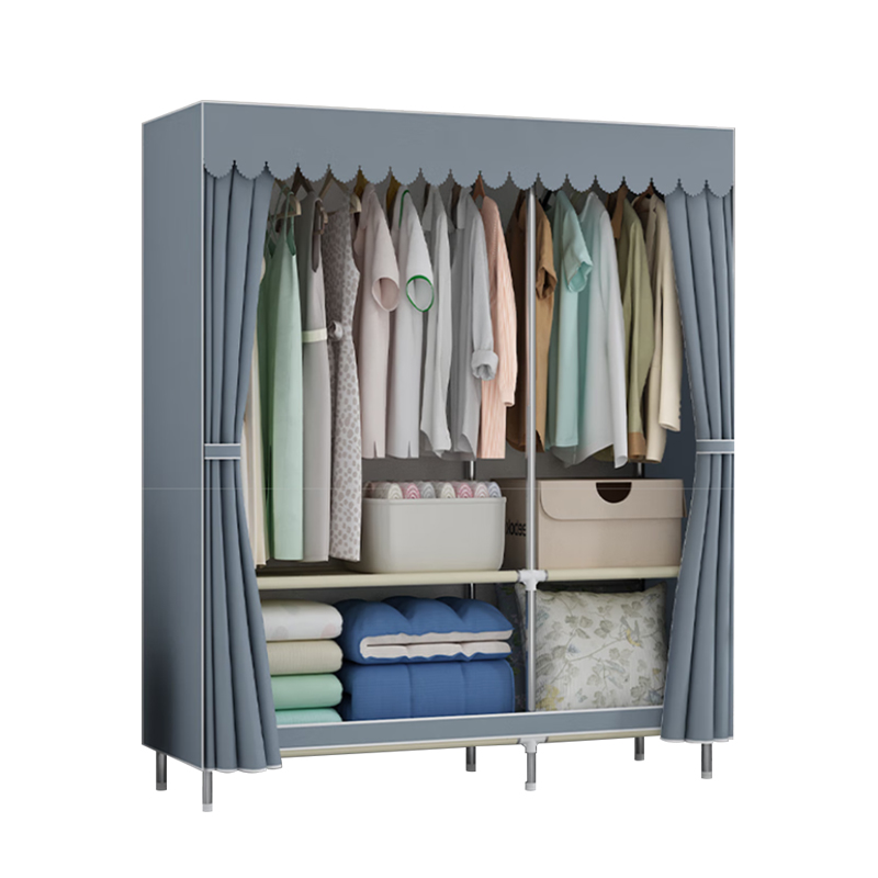 合祥源 QX-YG11 钢架布艺衣柜 1200*450*1700mm 单位:组