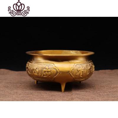 封后仙家专用纯铜三脚香炉供观音仙家专用香炉7号直径17厘米