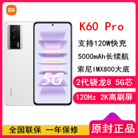 小米Redmi K60 Pro 8GB+256GB 晴雪 2代骁龙8+芯 120W快充 2K高光屏 5000毫安大电池 时尚游戏拍照智能手机