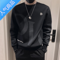 喻娄2022新款圆领卫衣男士春秋季潮流长袖上衣服男装潮牌痞帅炸街外套T恤