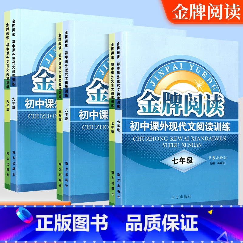文言文 八年级/初中二年级 [正版]金牌阅读现代文文言文阅读训练全套七年级八年级九年级上册下册语文阅读训练专项训练练习册