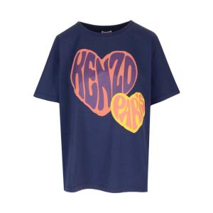 高田贤三(Kenzo)纯棉圆领短袖T恤女运动百搭休闲舒适徽标装饰套头