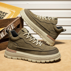 男鞋秋冬季英伦风舒适马丁靴男士厚底复古工装板鞋中帮休闲鞋