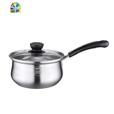 304不锈钢奶锅加厚小蒸锅不粘锅辅食婴儿牛奶迷你小锅汤锅辅食锅 FENGHOU 20cm