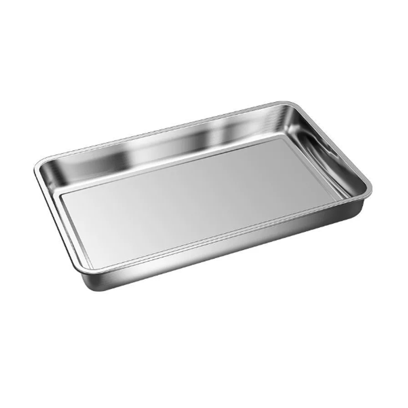 304不锈钢 蒸饭盘方盘加厚托盘长70cm宽50cm高4.8cm