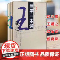 中小学写字一本通 全套4册 颜真卿 王羲之 欧阳询 赵孟俯 儿童小学生青少年毛笔字入门初学者套装练字帖基本笔画间架结构书