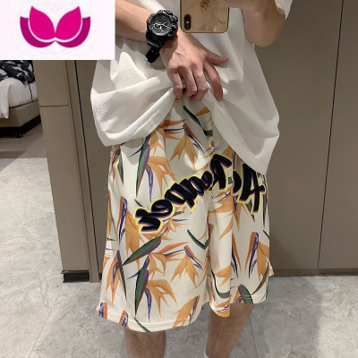 七斓美式短裤男士夏季新款男装篮球运动沙滩裤子宽松直筒休闲五分中裤