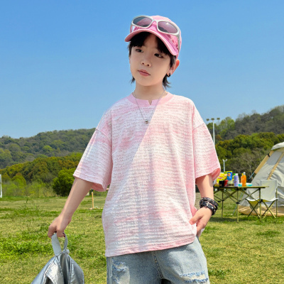 男童夏装短袖T恤2026新款儿童夏季半袖上衣中大童潮酷韩系潮T