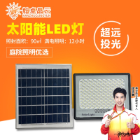 翰卓晶云 满天星太阳能投光灯 led光控防水路灯定时照明户外庭院灯400W HZ-598S-029