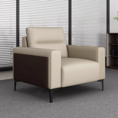 绵冠 简约时尚办公商务接待洽谈西皮沙发 单人位920*830*850mm