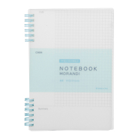 齐心 C5606 莫兰迪系列PP面分段双螺旋本 A5 80张 奶油蓝