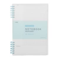 齐心 C5606 莫兰迪系列PP面分段双螺旋本 A5 80张 奶油蓝