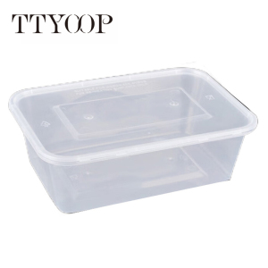 TTyoop SJ-F1500 一次性方形加厚带盖餐盒 1500ml/只 150只/箱(计价单位:箱) 透明色