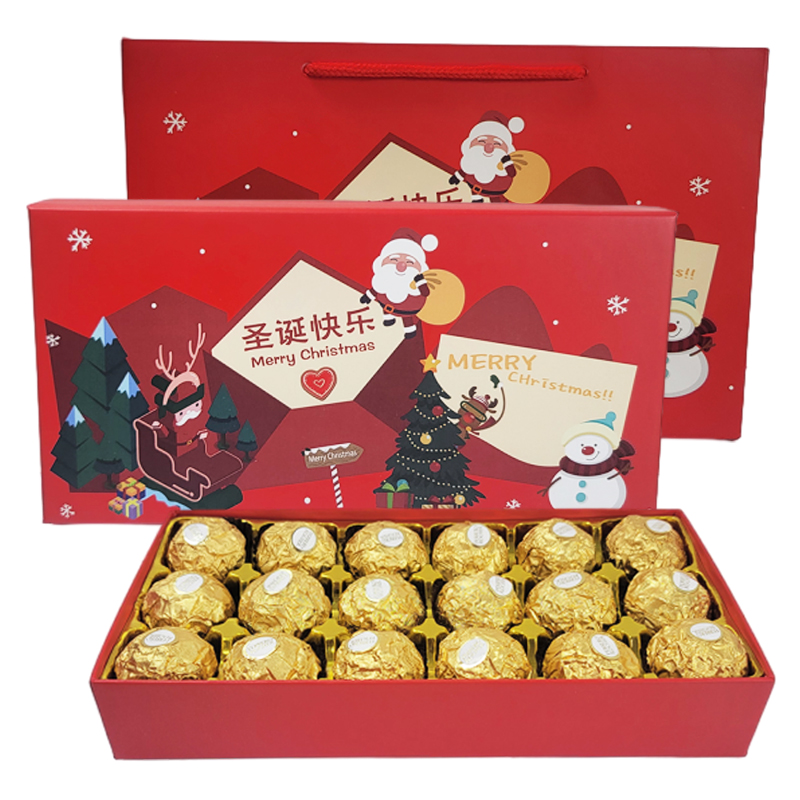 费列罗榛果威化巧克力18粒装圣诞节礼盒装元旦年货休闲零食品