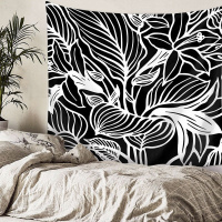 绒布 森林迷雾墙布卧室客厅餐厅挂毯背景布宿舍隔断挂帘窗帘 图三 1.3高*1.5宽米(送星灯+钉)