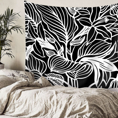 绒布 森林迷雾墙布卧室客厅餐厅挂毯背景布宿舍隔断挂帘窗帘 图三 1.3高*1.5宽米(送星灯+钉)