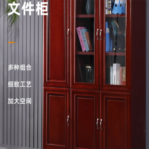 韶优 贴木皮油漆书柜3门 SG-2