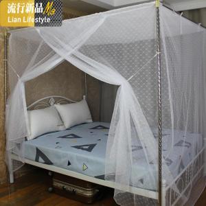 三维工匠家用蚊帐单传统老式床穿杆梅花加厚加密方顶防尘顶1.2m1.5米1.8