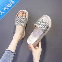 SUNTEK红青蜒凉拖鞋女夏外穿ins仙女风2023新款百搭松糕软底增高一字拖