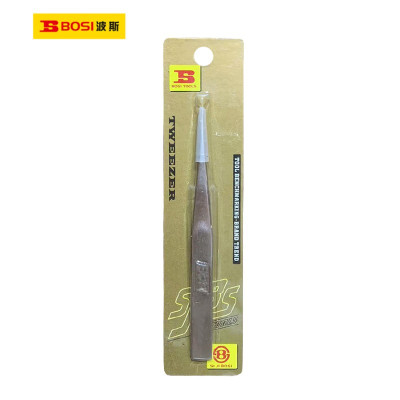波斯(BOSI)不锈钢尖头镊子(125×11×2mm)把