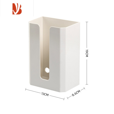 三维工匠纸巾盒壁挂家用式洗脸巾收纳盒创意抽纸盒厨房挂壁纸巾厕所客厅 白色-无盖(加厚材质)