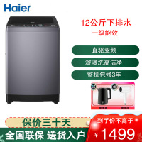 海尔(Haier)洗衣机 12公斤波轮家用全自动大容量直驱变频智能洗脱一体一级能效洗衣机 EB120B35Mate3