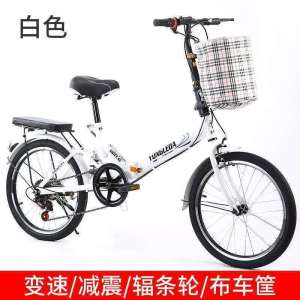 折叠自行车女男车儿童学生车超清便捷变速20寸折叠车免安装
