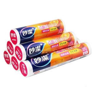 妙洁保鲜袋大中小号一次性食品PE连卷耐高温手撕袋加厚点断式家用【小号25&times;17cm】【5卷共600只】