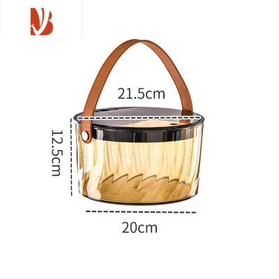 三维工匠桌面垃圾桶可爱创意按压高颜值小号家用迷你透明废纸桶办公室网红