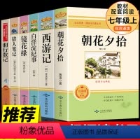 西游记七年级上册 [正版]七年级上册朝花夕拾西游记白洋淀纪事镜花缘猎人笔记htwx初中生课外阅读写作素材积累国内国外世界
