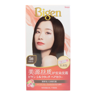 美源(MEIYUAN)丝质护发染发霜 5B纯啡色(日本美源染发剂 健康遮盖白发染发膏)