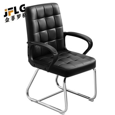 金菲罗格电脑椅办公椅人体工学椅舒适弓形椅 黑色