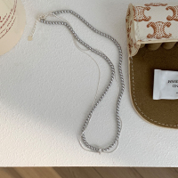 s925纯银强光施家珍珠项链女款轻奢高级感法式温柔锁骨链颈链送女朋友老婆情人节七夕生日礼物