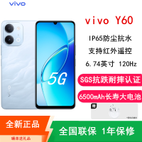 [全新]vivo Y60 Ai版 山海青 6GB+128GB 6500mAh长续航大电池 第二代骁龙4 5G芯 120Hz 红外遥控 高清影像 5G 手机