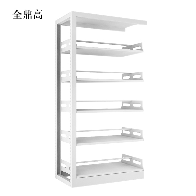全鼎高图书馆书架阅览室货架资料档案架钢制书架双面五层副架