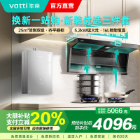 华帝(vatti) 25立方顶侧双吸 5.2kW燃气灶具16L恒温燃热 烟灶套餐 i11237+71B+i12151S
