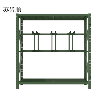 苏兴顺农具摆放架器材存放架军绿色拆装盾牌货架锹镐架2000*600*2000