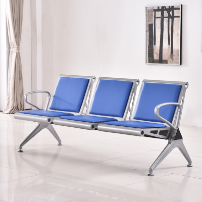 逐鹿中原排椅带皮排椅机场车站等候椅服务大厅排椅TY1025三人位带皮排椅