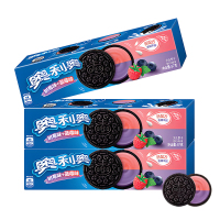 奥利奥夹心饼干(蓝莓味+树莓味)97g*3盒 独立包装下午茶儿童饼干