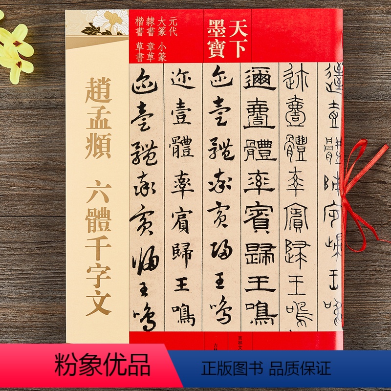 [正版] 赵孟頫六体千字文 16开铜版彩印 元代大篆小篆隶书章草楷书草书 附繁体旁注 天下墨宝 毛笔软笔六体书法字帖