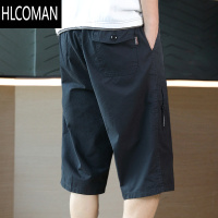 HLCOMAN过膝半截大裤衩六分短裤男士潮流百搭直筒休闲七分裤夏季薄款