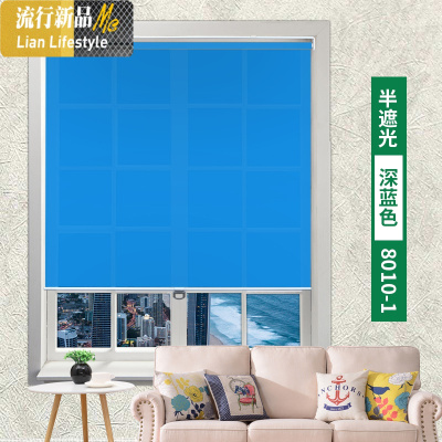免打孔安装弹簧卷帘浴室卧室厨房办公室遮光遮阳手拉升降百叶窗帘 三维工匠