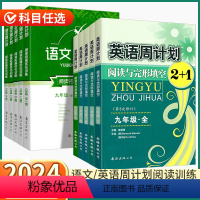 [英语 周计划] 九年级/初中三年级 [正版]2024新版语文周计划初中七八九年级上册下册人教版英语阅读与完形填空初中生