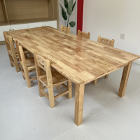 幼儿园一米八小方桌六把椅子