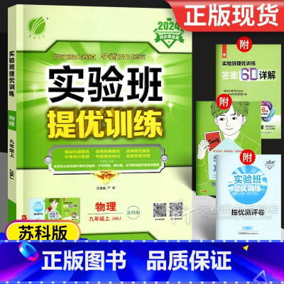物理 九年级/初中三年级 [正版]2024版实验班提优训练九年级物理上册苏教版江苏科版 初中9年级同步练习册全一册中考复
