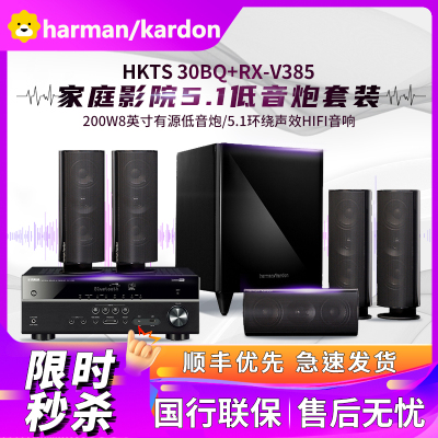 哈曼卡顿HKTS30BQ套装音响5.1声道无线蓝牙家庭影院HIFI音箱客厅电视音响