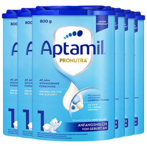 [6罐装]Aptamil德国原装进口爱他美经典版1段0-6个月婴幼儿配方奶粉800g